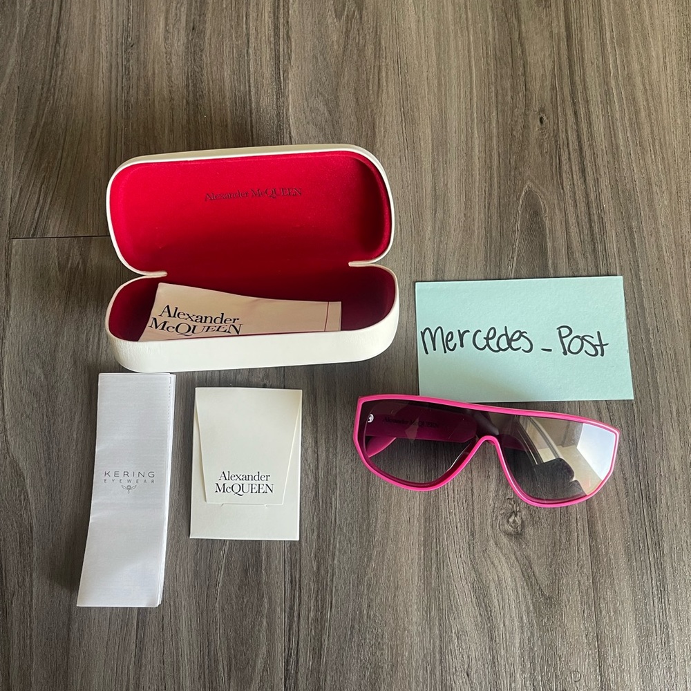 Alexander McQueen Graffiti Mask Sunglasses. Brand New